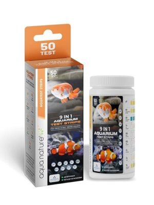 AquaNature 9 in 1 Aquarium Test Strips for Freshwater & Saltwater Aquaria