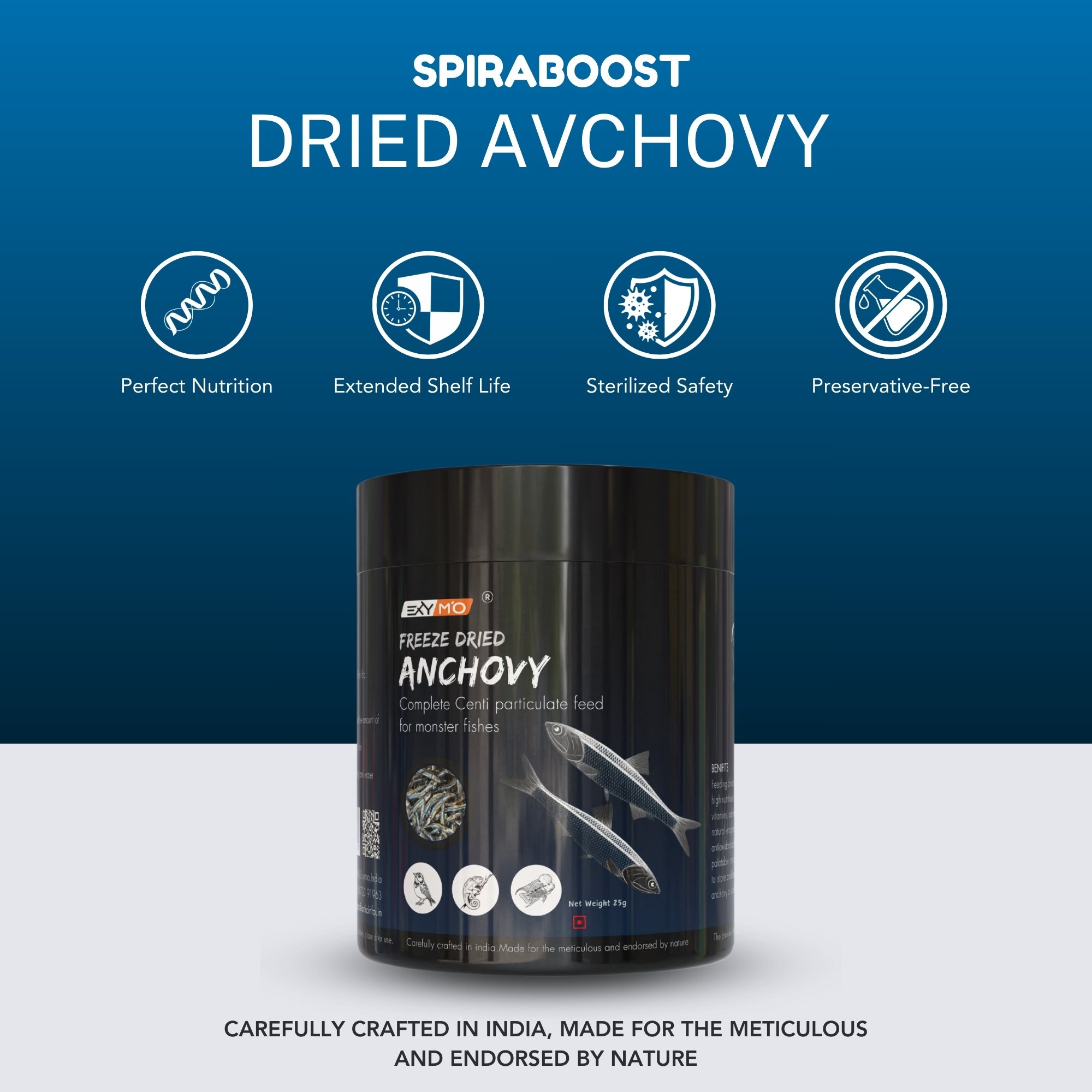Exymo Premium Dried Anchovy 25g | Natural Sun-Dried Small Fish for Cooking - Image 2