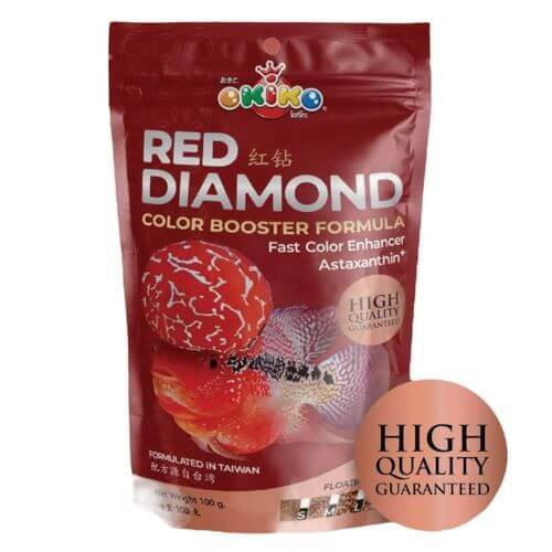 OKIKO Red Diamond 100g color enhancing fish food for ornamental aquarium fish