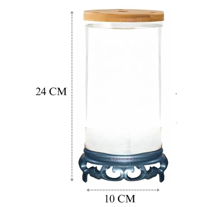 Bluepet TP-10 Transparent Acrylic Betta Fish Tank with WRGB LED Light and Stand 1L Aquarium