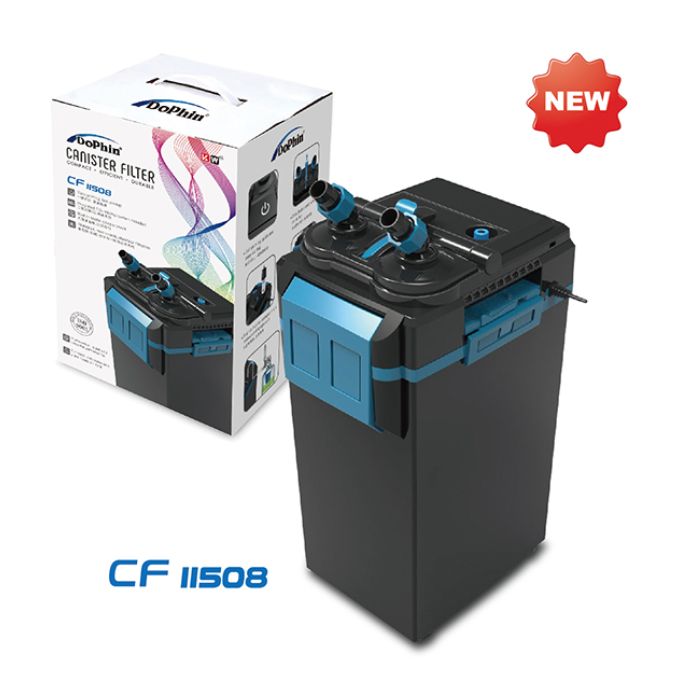 Dophin CF11508 Canister Filter with CO₂ Injection – 1450 LPH External Aquarium Filter for Tanks up to 200L