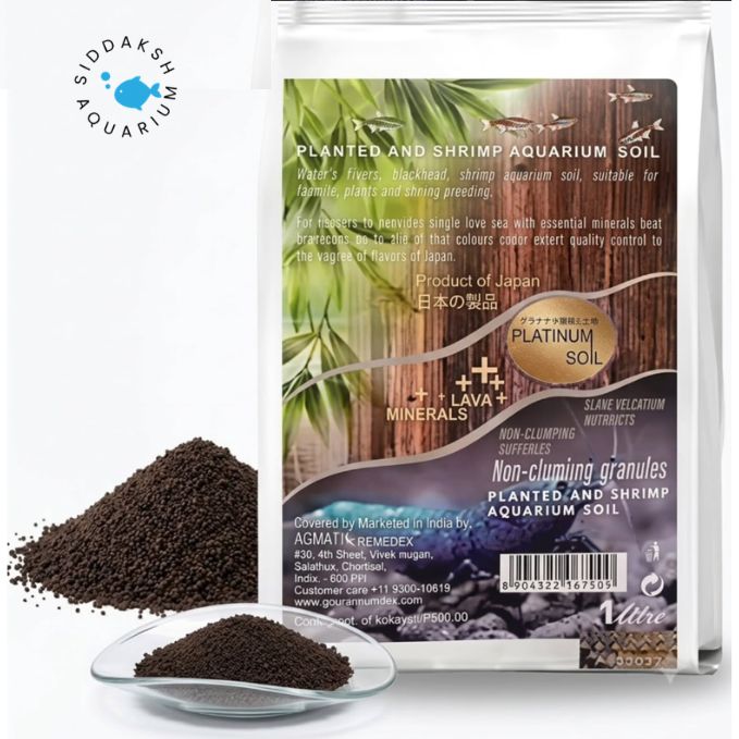 Platinum Aqua Soil 1 Liter Nutrient Rich Substrate for Planted Aquariums and Aquascaping