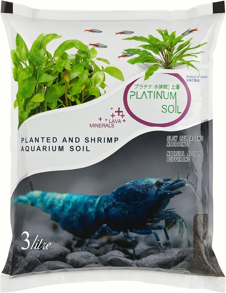 Platinum Aqua Soil 3 Liter Nutrient Rich Substrate for Planted Aquariums and Aquascaping