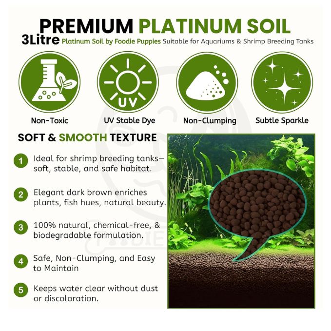 Platinum Aqua Soil Nutrient Rich Substrate for Planted Aquariums and Aquascaping